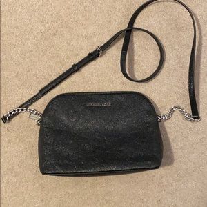 Michael Kors metallic black dome crossbody.
